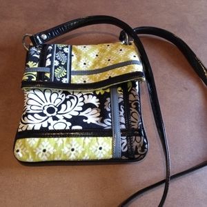 Vera Bradley 8" x 10" Crossbody Yellow Black
